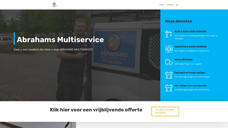 Website van Abrahams Multiservice