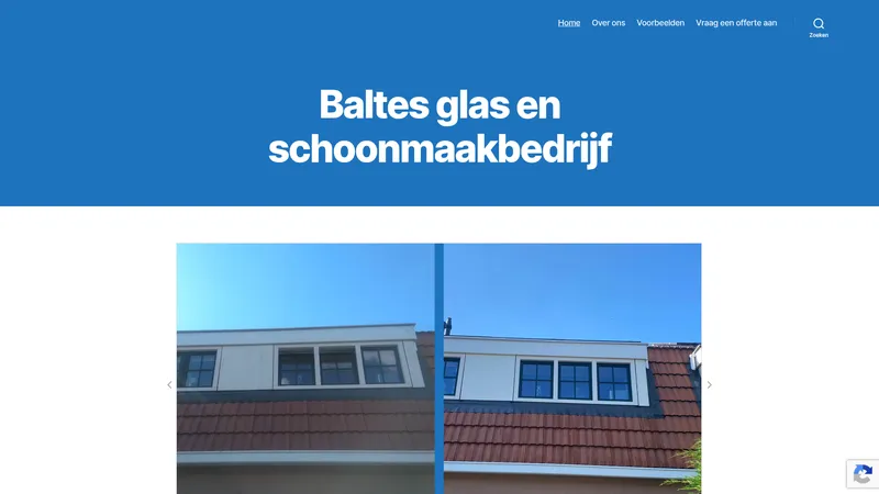 Website van Baltesglasenschoonmaakbedrijf