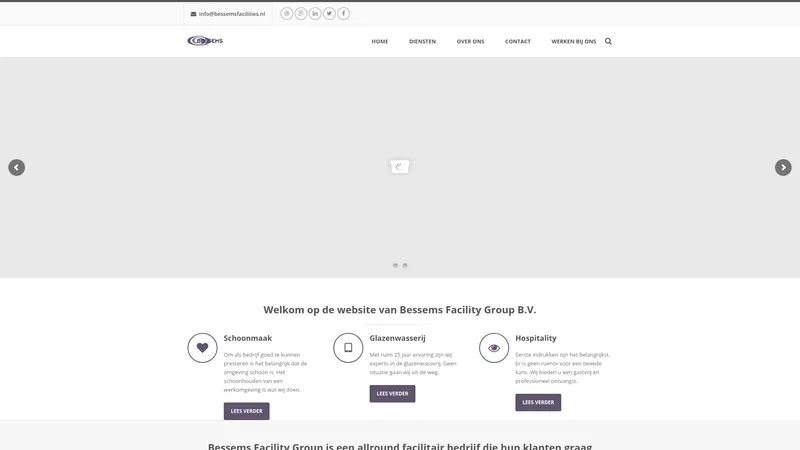 Website van Bessems Facility Group B.V.