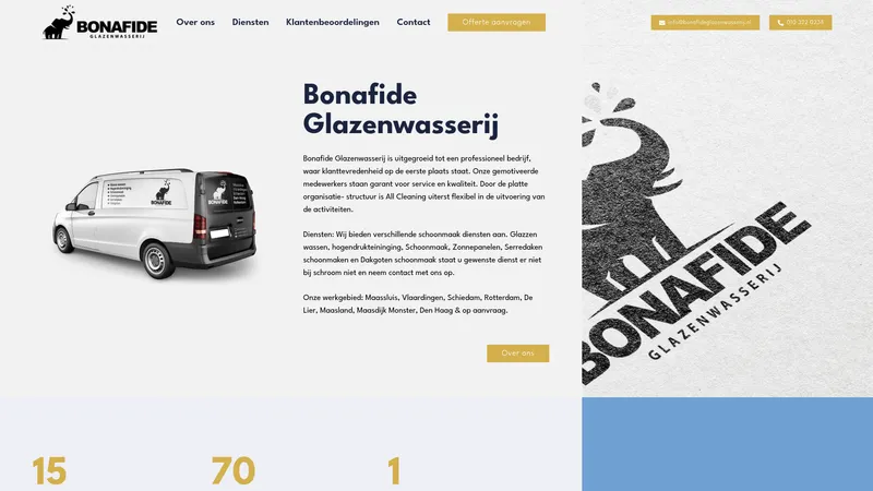 Website van Bonafide Gazenwasserij