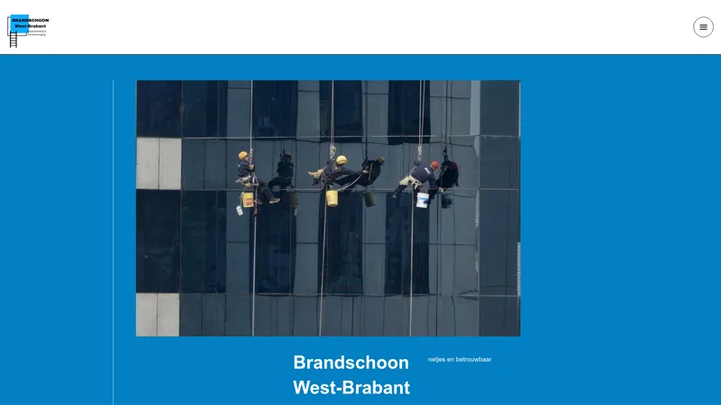 Website van Brandschoon WB glazenwasserij schilderwerken zonnepanelen dakgoten houtwerk gevelreiniging dakkappel overkapping glazenwasser