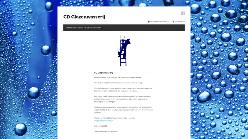 Website van CD Glazenwasserij