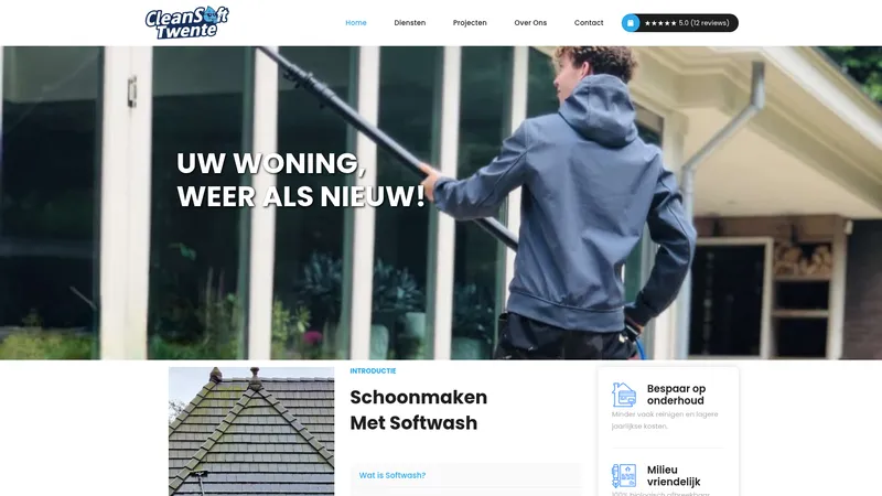 Website van CleanSoft Twente