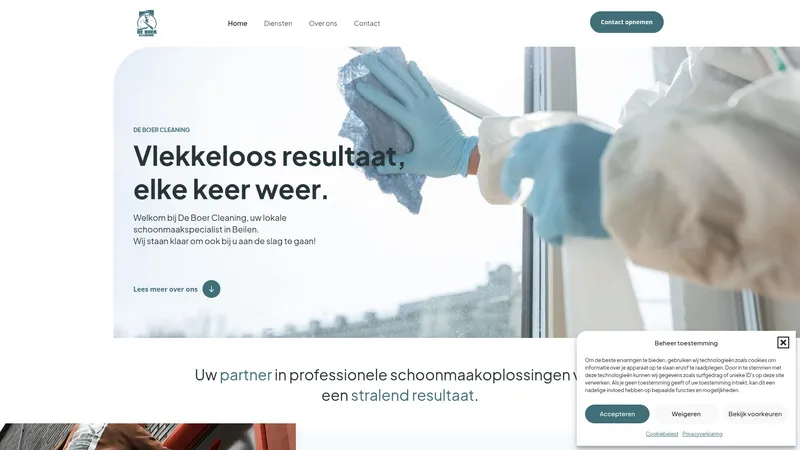 Website van De Boer Cleaning