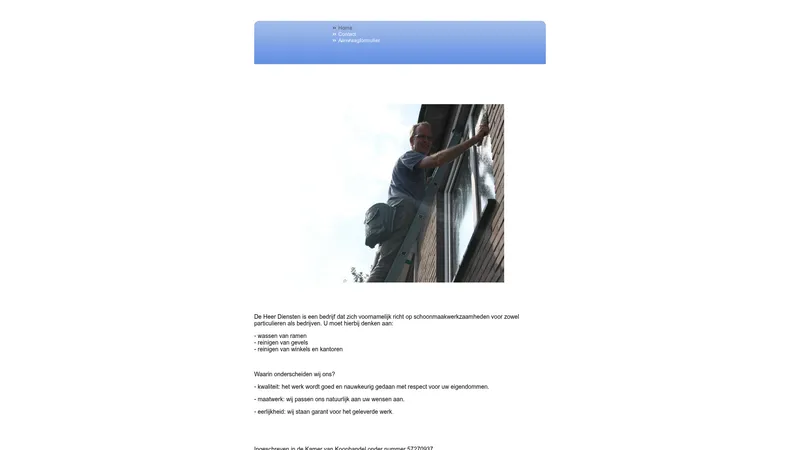 Website van De Heer Diensten