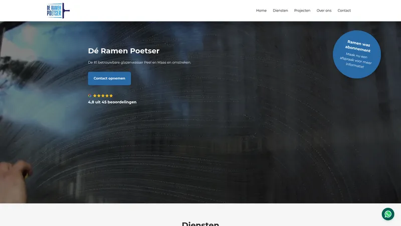 Website van De Ramenpoetser