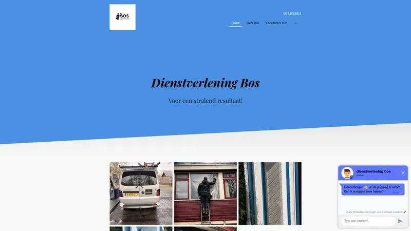 Website van dienstverlening bos