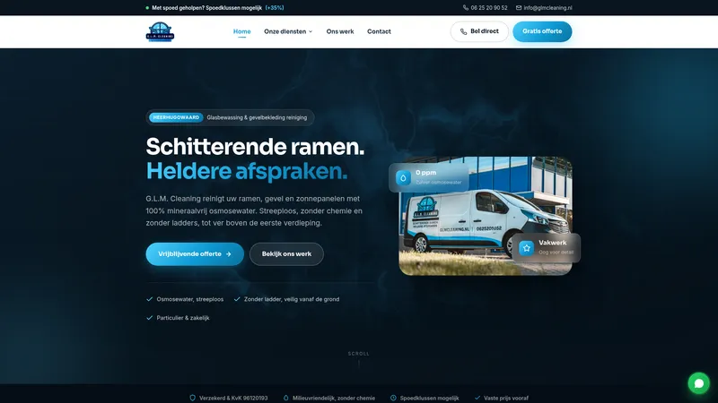 Website van G.L.M. Cleaning