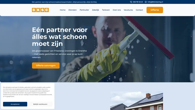 Website van Glazenwasser BKSC