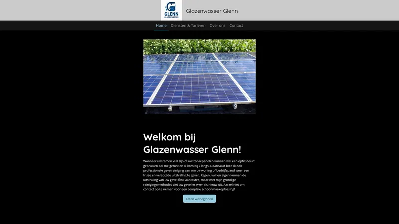 Website van Glazenwasser Glenn