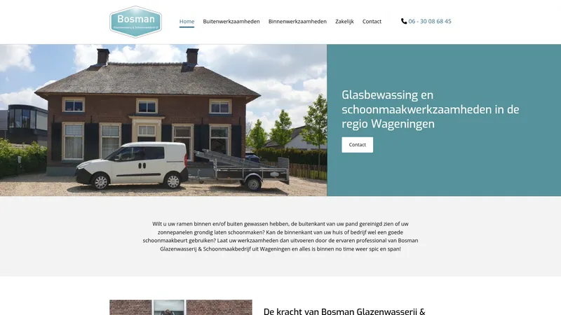 Website van Glazenwasser