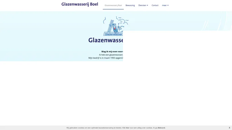 Website van Glazenwasserij Boel