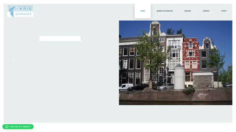 Website van Glazenwasserij Kris