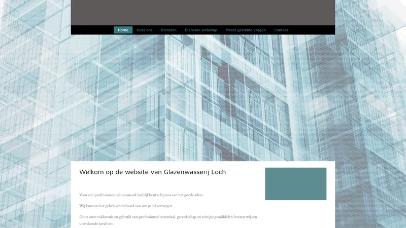 Website van Glazenwasserij Loch