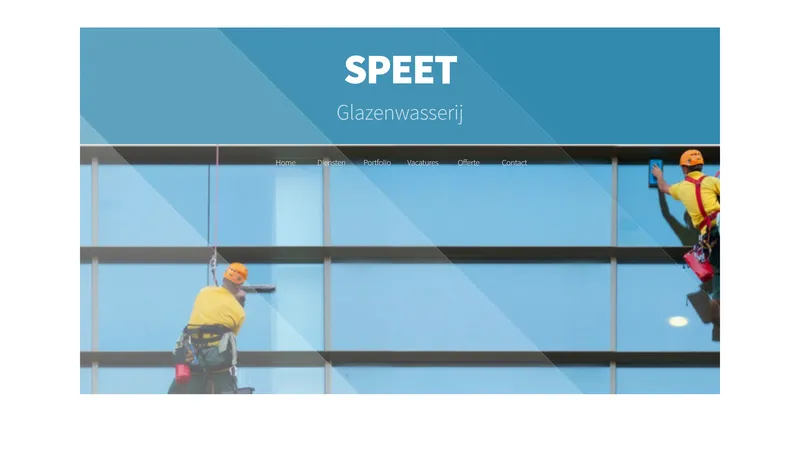 Website van Glazenwasserij R. Speet