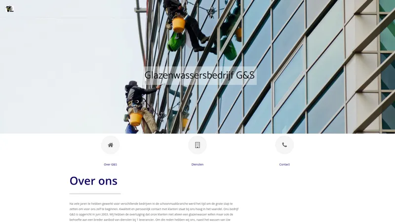 Website van Glazenwassersbedrijf G.E.S.