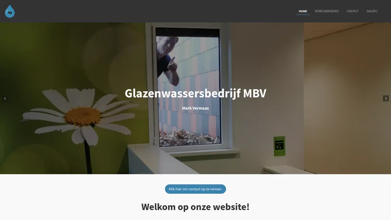 Website van Glazenwassersbedrijf M.B.V.