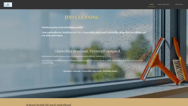 Website van JDD Cleaning