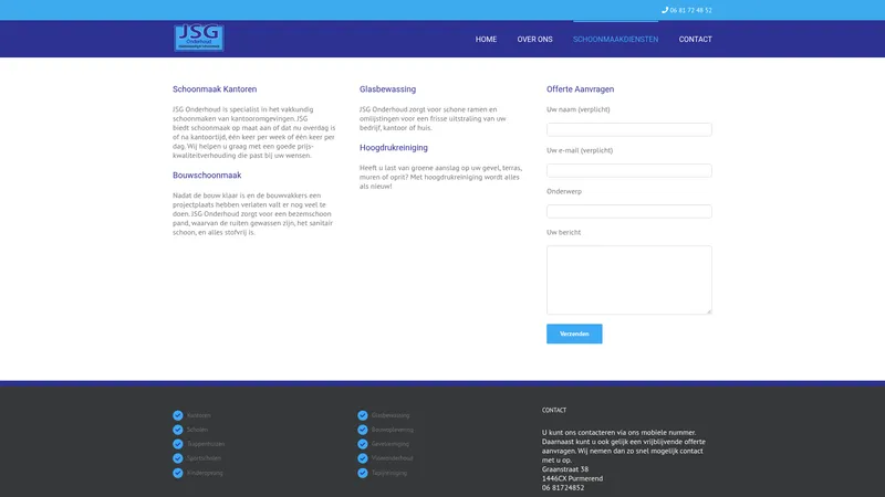 Website van Jsg Onderhoud