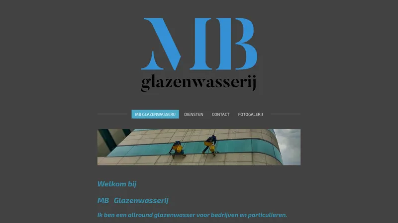 Website van MB Glazenwasserij