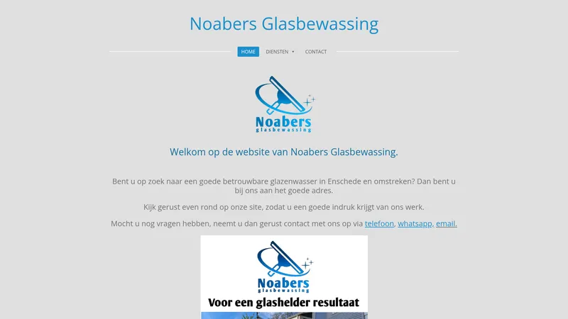 Website van noabers glasbewassing