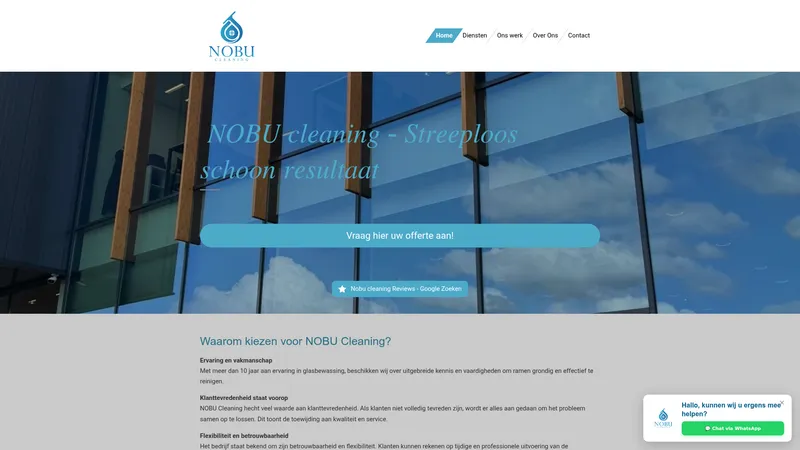 Website van Nobu cleaning