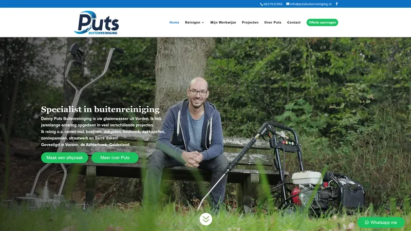 Website van Puts Buitenreiniging