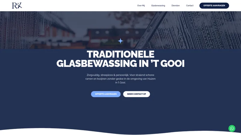 Website van Rik Visser Traditionele Glasbewassing