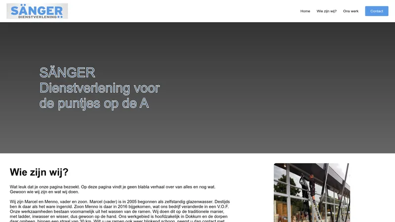 Website van Sänger Dienstverlening