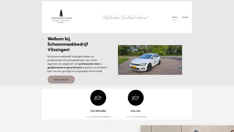 Website van Schoonmaakbedrijf Vlissingen