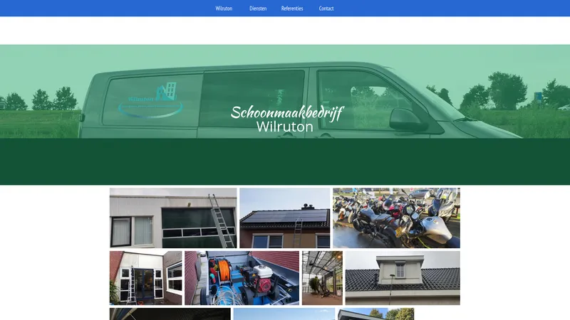 Website van Schoonmaakbedrijf Wilruton