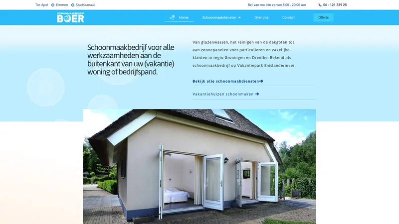 Website van Schoonmaakbedrijfboer