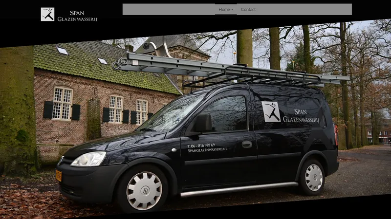 Website van Span glazenwasserij