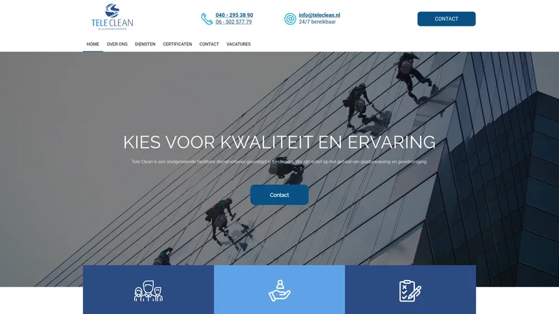 Website van Tele-Clean