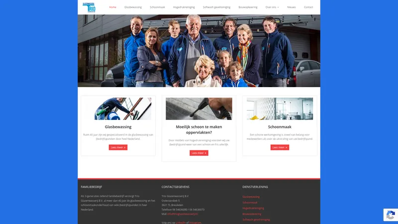 Website van V.o.f. Trio