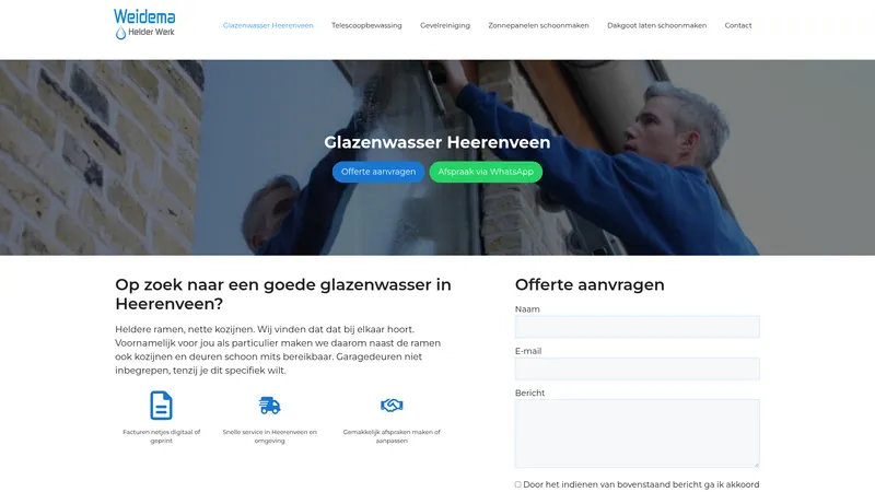 Website van Weidema Helder Werk